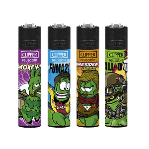 Collection "Players Weed" de 4 briquets Clipper rechargeable
