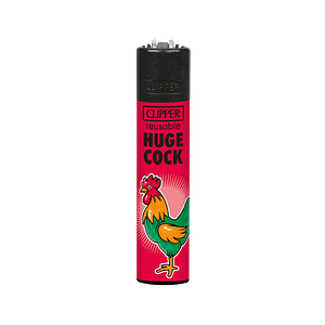 Briquet Clipper Huge Cock rechargeable N°1 de la collection "Porn Slogan 3"