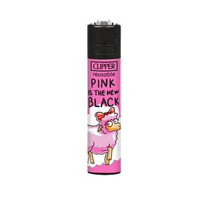 Briquet Clipper pink is the new black N°3 de la collection "mouton"