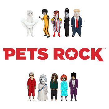 Logo PETS ROCK avec personnages